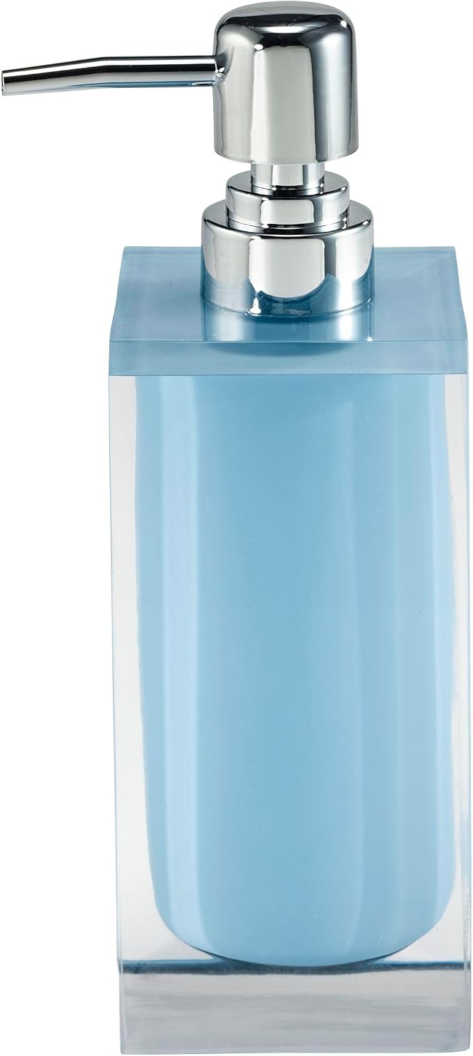 Izod - Lotion Pump/Soap Dispenser, Sleek Resin Countertop Accessories, Dorm Room Essentials, Modern Home Decor (Marina Collection, Blue)