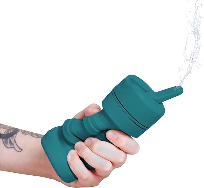 TUSHY Travel Bidet: Collapsible & Expandable for Discreet Portability | Refreshing Clean for Home, Camping, Outdoors & Travel (Helps Hemorrhoid Relief, Peri Bottle for Postpartum Care), Takeoff Teal