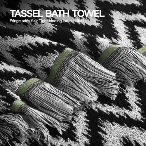 ecolook Chevron Beach and Bath Towels 2 Pack, Decorative Cotton