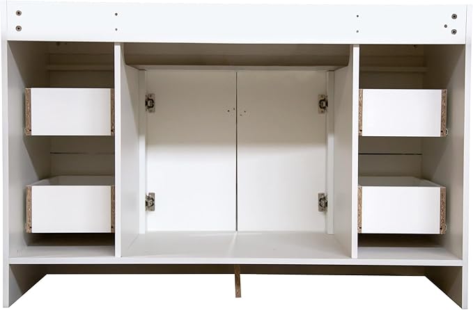 Design House Wyndham 48 Inch Bathroom Vanity, Ready to Assemble, Solid Wood, White, 597278