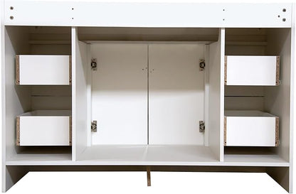 Design House Wyndham 48 Inch Bathroom Vanity, Ready to Assemble, Solid Wood, White, 597278