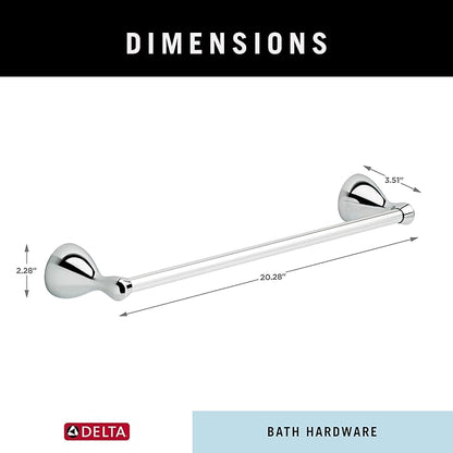 DELTA FAUCET FNDS18-PC Foundations Wall Mounted 18 in. Towel Bar in Polished Chrome