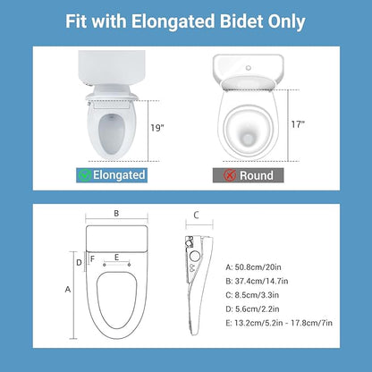 Bidet Toilet Seat, Electric Smart with Multiple Spray Modes, Smart Unlimited Warm Water, Auto Open & Slow Close Lid, Auto LED Nightlight, Power Outage Available, Clean Water