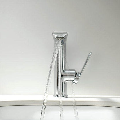 BiaoTeng Bathroom Faucets Single Handle Chrome Single Hole 2 Function Hot and Cold Brass Faucet for Bathroom Sink One Hole