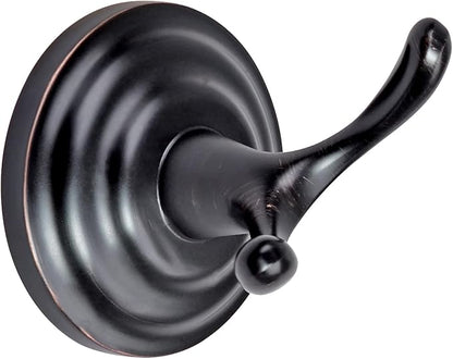 Amazon Basics Zinc Traditional Round Bathroom Towel and Robe Hook, Oil Rubbed Bronze, Easy Installation | Traditional, Round, Bathroom