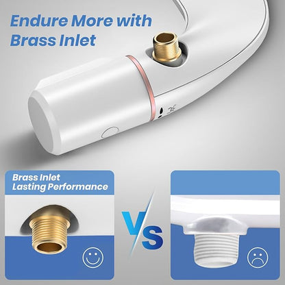 Bidet Attachment for Existing Toilet Seats, Ultra-Slim, Non Electric, Dual Nozzle, Rear & Feminine Wash, Fresh Cold Water Sprayer, Badays Bedets Bedits Badette Bidgets, Rose Gold