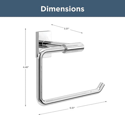 Franklin Brass Hartwell (1-Pack) Toilet Paper Holder, Euro Single Post Tissue Roll Wall Mount TP Storage, Polished Chrome Bathroom Decor, Accessories HRT50-PC