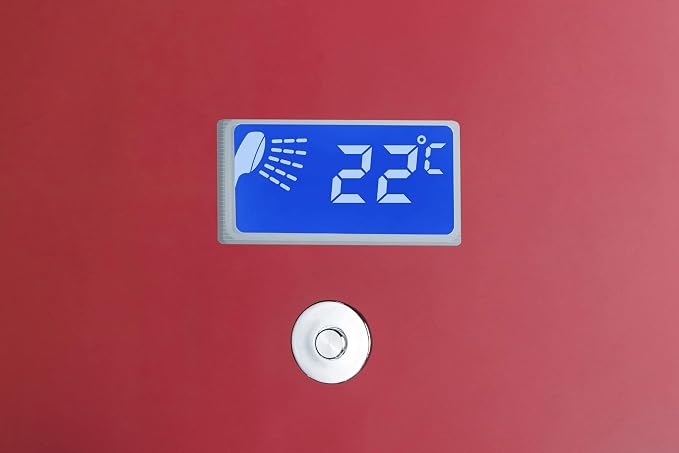 Blue Ocean 52" Aluminum SPA392R Shower Panel Tower System with Rainfall Shower Head and 8 Adjustable Massage Jets (Ruby Red)