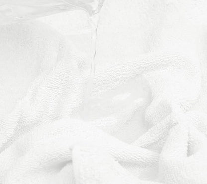 Looperry Small White Bath Towel Set of 6-100% Cotton 23x46 Shower Towels in 450 GSM. Lightweight & Absorbent Quick Dry Towel for Showering, Pet Drying, Spas & Salons. Terry Ringspun White Gym Towels