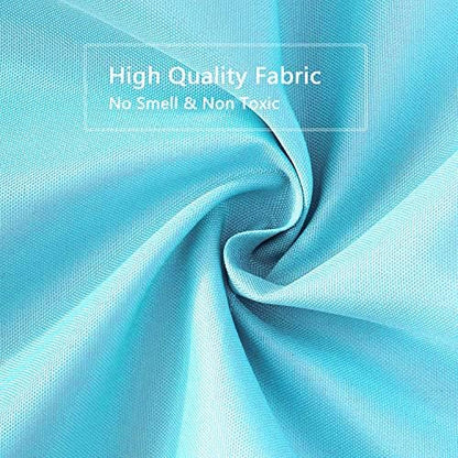 LLSCL Sapphire Blue Fabric Shower Curtain Liner with Magnets, Waterproof Hotel Quality, 72 x 72 Machine Washable