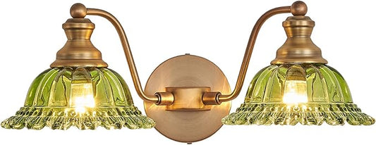 Green 2 Light Vanity Light Bathroom Light Vintage Bathroom Light Fixtures
