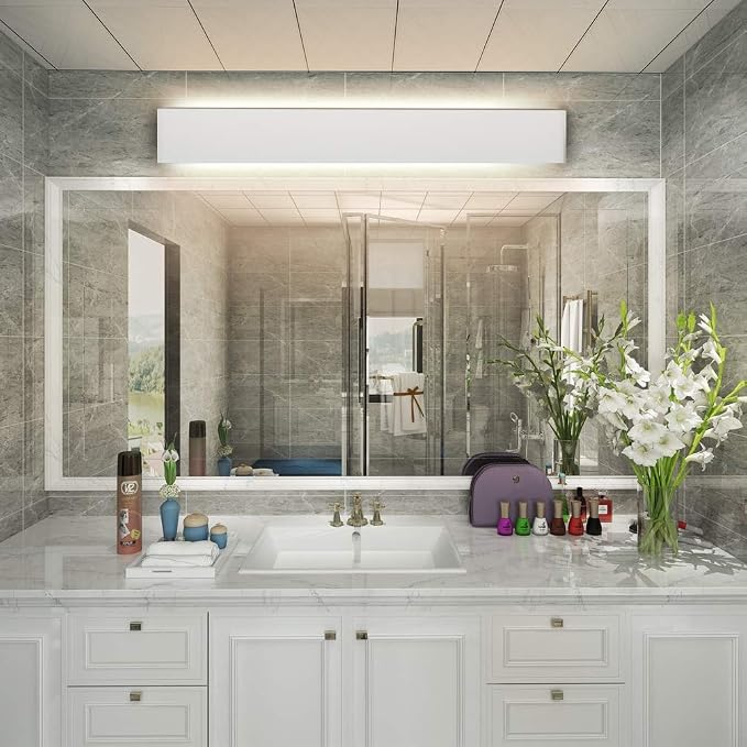Aipsun 30W/32.6 inch Modern LED Vanity Light for Bathroom Light Fixture Up and Down Wall Light(Warm White 3000K)