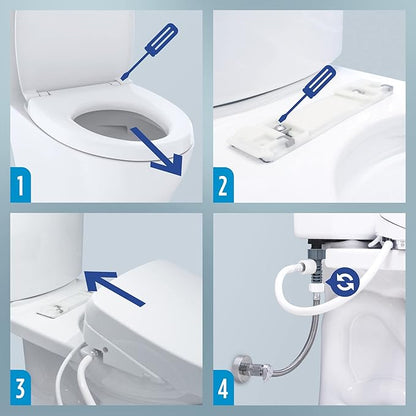 TOTO® WASHLET® KC2 Electronic Bidet Toilet Seat with Heated Seat and SoftClose Lid, Elongated, Cotton White - SW3024#01