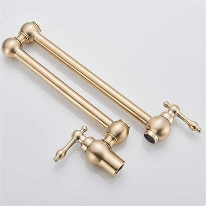 Single Handle Bathroom and Kitchen Faucet Cold Water Folding Basin Tap Single Hole Installation(Chrome)