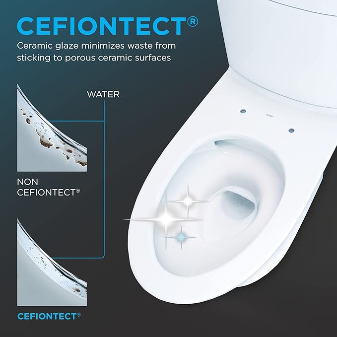 TOTO® Drake® WASHLET®+ Two-Piece Elongated 1.28 GPF TORNADO FLUSH® Toilet with S2 Bidet Seat, Cotton White - MW7763346CEG#01