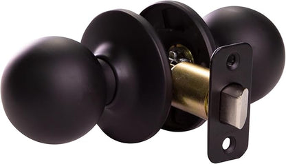 Design House 779090 Ball Passage Hall and Closet Door Knob Matte Black