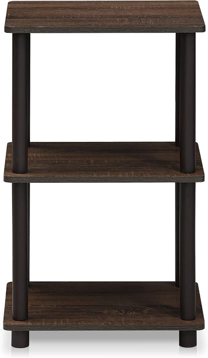 FURINNO Turn-N-Tube 2 Space Shelf, Walnut/Brown