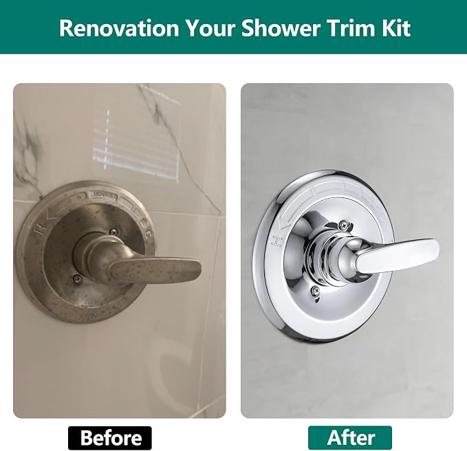 Shower Trim Kit Compatible with 1300/1400 Series, 1 Handle, Long Sleeve (Valve& Catridge Not Inclued), Chrome