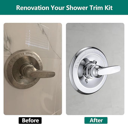 Shower Trim Kit Compatible with 1300/1400 Series, 1 Handle, Long Sleeve (Valve& Catridge Not Inclued), Chrome