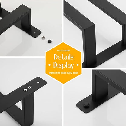 KOKOSIRI Towel Bars Black Bath Towel Holders 24-Inch Bathroom 2-Tiers Ladder Towel Rails Wall Mounted Towels Shelves Rack Stainless Steel, B5008BK-L24