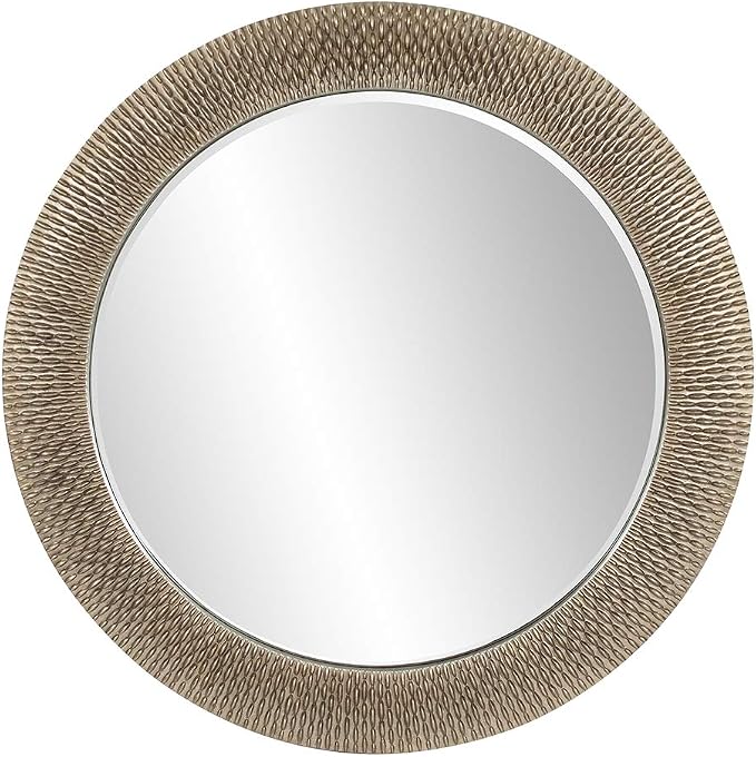 Howard Elliott Collection 21117 Bergman Round Mirror, Small, Silver 32 inch