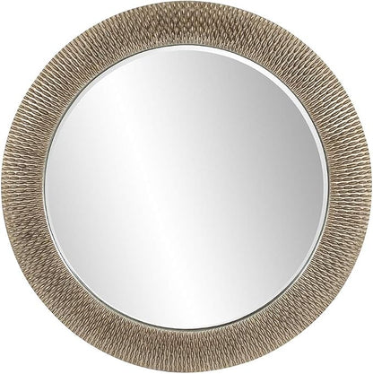 Howard Elliott Collection 21117 Bergman Round Mirror, Small, Silver 32 inch