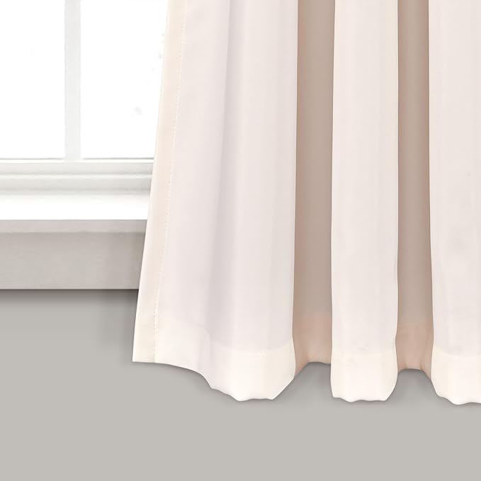 Lush Decor Weeping Flower Light Filtering Window Curtain Panels, Pair, 52"W x 63"L + 2" Header, Turquoise & Tangerine - Charming Modern Floral Curtains for Living Room, Dining Room, & Bedroom