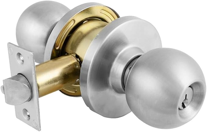 Master Lock BLC0232DKA4 Storeroom Cylindrical Ball Knob, Commercial Grade 2, Brushed Chrome Finish