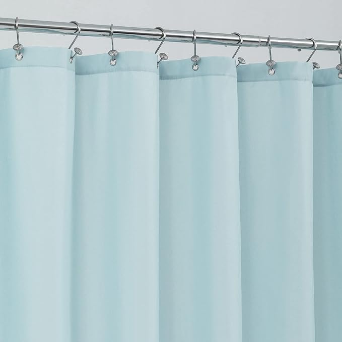 ALYVIA SPRING Waterproof Fabric Shower Curtain or Liner Blue, 72x72 | 3 Magnets, Soft Cloth & Hotel Quality, Machine Washable, Light-Weight, Standard Size