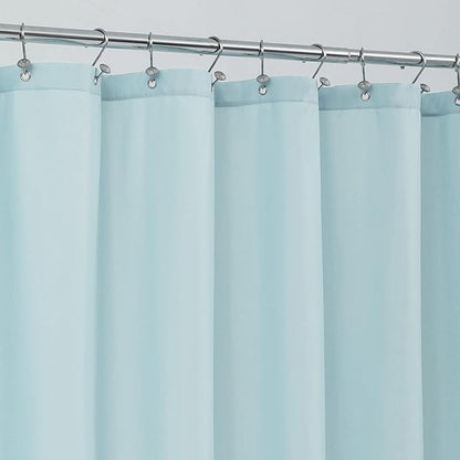 ALYVIA SPRING Extra Long Waterproof Fabric Shower Curtain Liner Blue, 72x84 | 3 Magnets, Soft Cloth & Hotel Quality, Machine Washable, Light-Weight, Extra Long Size
