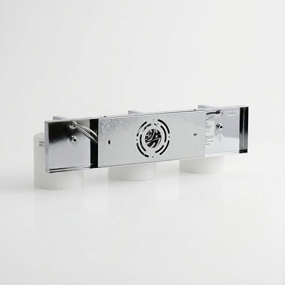 mirrea 3-Light Chromed Bathroom Vanity Light with White Glass Shades | Over Mirror,Wall Sconce,ETL listed,Bathroom Lighting Fixtures,Elegant Design,Milk White Glass Shade,Easy Installation