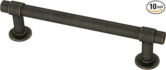 Franklin Brass Francisco (10-Pack) Cabinet Handles 4" Hole Center Pulls | Warm Chestnut Hardware Kitchen Door, Drawers, Dressers, Furniture P29617K-WCN-B