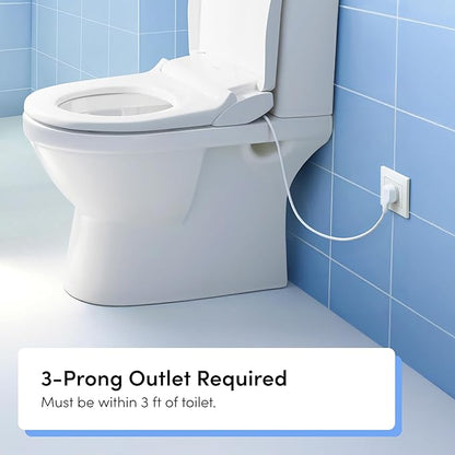 TUSHY Ace 2.0 Elongated Electric Bidet & Heated Seat. A Luxury Clean, Seat Sensor & Soft Close Lid, Self-Cleaning Nozzle, Remote Control Water Temp, Pressure Control, & Air Drier