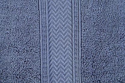 HILLFAIR Premium 600 GSM - 100% Cotton - 6 Piece Bath Towel Set - Blue
