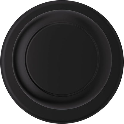 Kwikset Cove Dummy Door Knob, Single Sided Handle for Closets, French Double Doors, and Pantry, Matte Black Non-Turning Interior Push/Pull Door Knob (Pack of 4)