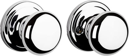 Kwikset Hancock Interior Passage Door Knob, Handle For Closet and Hallway Doors, Non-Locking Doorknob, Polished Chrome