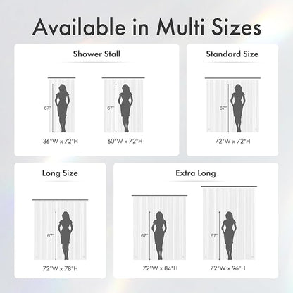 Extra Long Shower Curtain Liner 72 x 84 Clear Shower Liner Medium Weight PEVA Waterproof Inside Shower Curtains for Bathroom with 3 Magnets and Rustproof Grommets