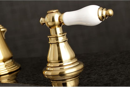 Fauceture FSC1979APL American Patriot Widespread Bathroom Faucet with Brass Pop-Up, Polished Nickel