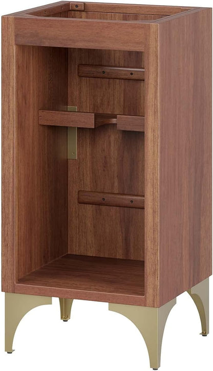 Modway Daylight Bathroom Vanity Cabinet-Sink Basin Not Included, 18 Inch, Walnut