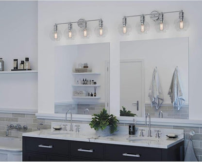 Progress Lighting P300052-104 Hansford Bath & Vanity, 4 Light, Polished Nickel