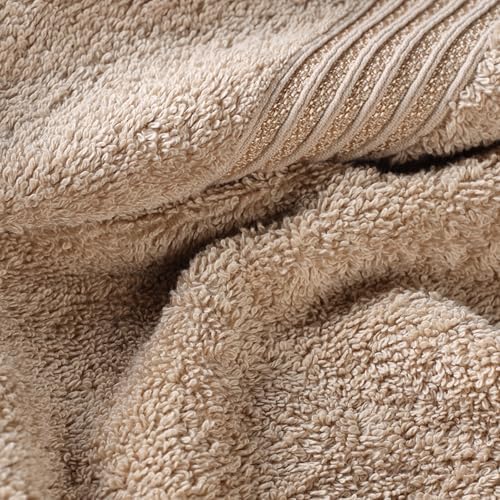 Superior Egyptian Cotton 12-Piece Towel Set, Assorted Towels for Home Bathroom, Guest Bath Decor Essentials, Includes 4 Bath, 4 Hand, 4 Face Towels/Washcloths, Quick Dry, Absorbent - Taupe