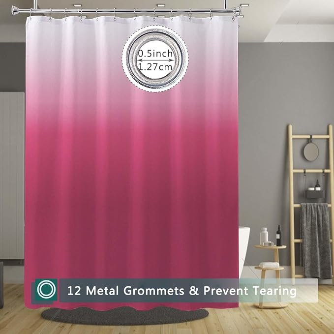 Shower Curtain Liner, 100% Waterproof Peva Shower Curtains with 3 Duty Heavy Bottom Magnets and 12 Rust Proof Grommets, 72x72 Weighted Shower Liner for Shower Stall, Bathtubs