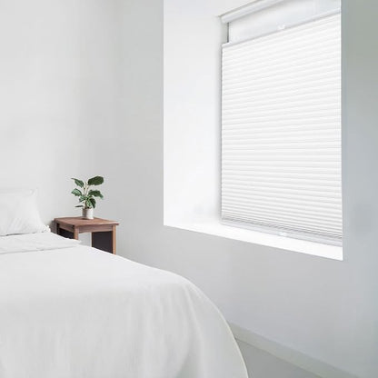 DEZ FURNISHINGS Cordless 1" Light Filtering Top Down Bottom Up Cellular Shade, 51.5"W x 72"H, White