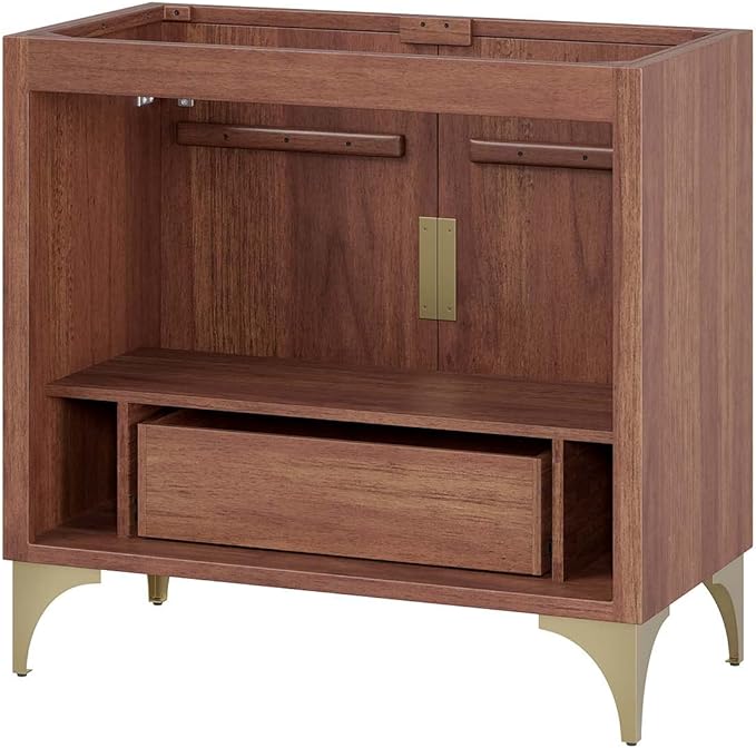 Modway Daylight Bathroom Vanity Cabinet-Sink Basin Not Included, 36 Inch, Walnut