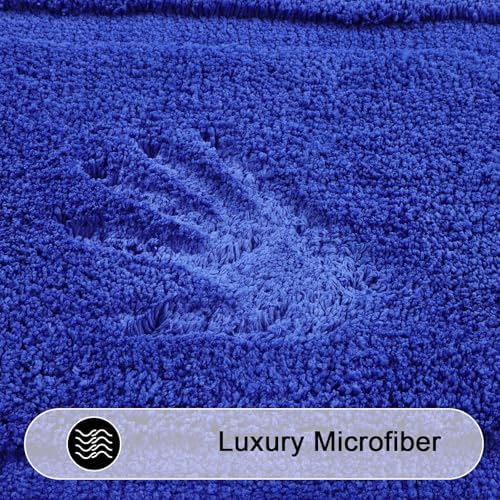SHACOS Soft Microfiber Royal Blue Bathroom Rugs Sets 2 Pieces 32"x20"