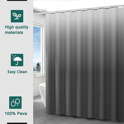 Shower Curtain Liner, 100% Waterproof Peva Shower Curtains with 3 Duty Heavy Bottom Magnets and 12 Rust Proof Grommets, 72x72 Weighted Shower Liner for Shower Stall, Bathtubs