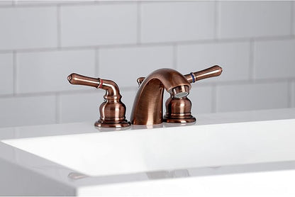 Kingston Brass KB956 Magellan Mini-Widespread Bathroom Faucet, Antique Copper