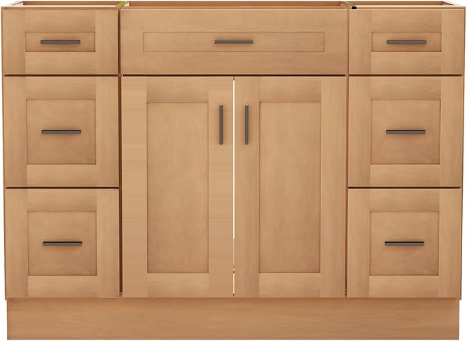 48 Inch Bathroom Vanity -Family Bathroom Vanities - Large-Size Farmhouse-Style Freestanding Bathroom Vanity, Premium Bathroom Vanities,Solid Wood Construction, with 6 Drawers