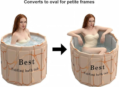 Portable Bathtub for Adult, Foldable Soaking Bathtub for Hot SPA&Ice Bath, Foldable Small Bathtub collapsible bathtub for Bathing, 6-layer Insulated portable tub,Space-Saving(Fantasy 31.5X26.6IN)