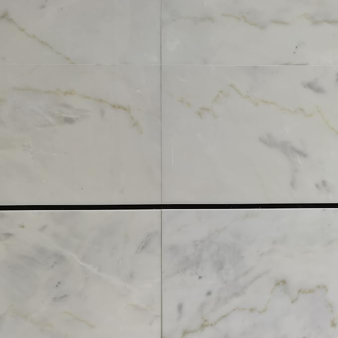 15 Pcs Black Marble Tile Edge Trim, 12 Inch Marble Pencil Liner Both Side Polished for Bathroom, Backsplash, Kitchen, Tile Shower, Natural Marble Material